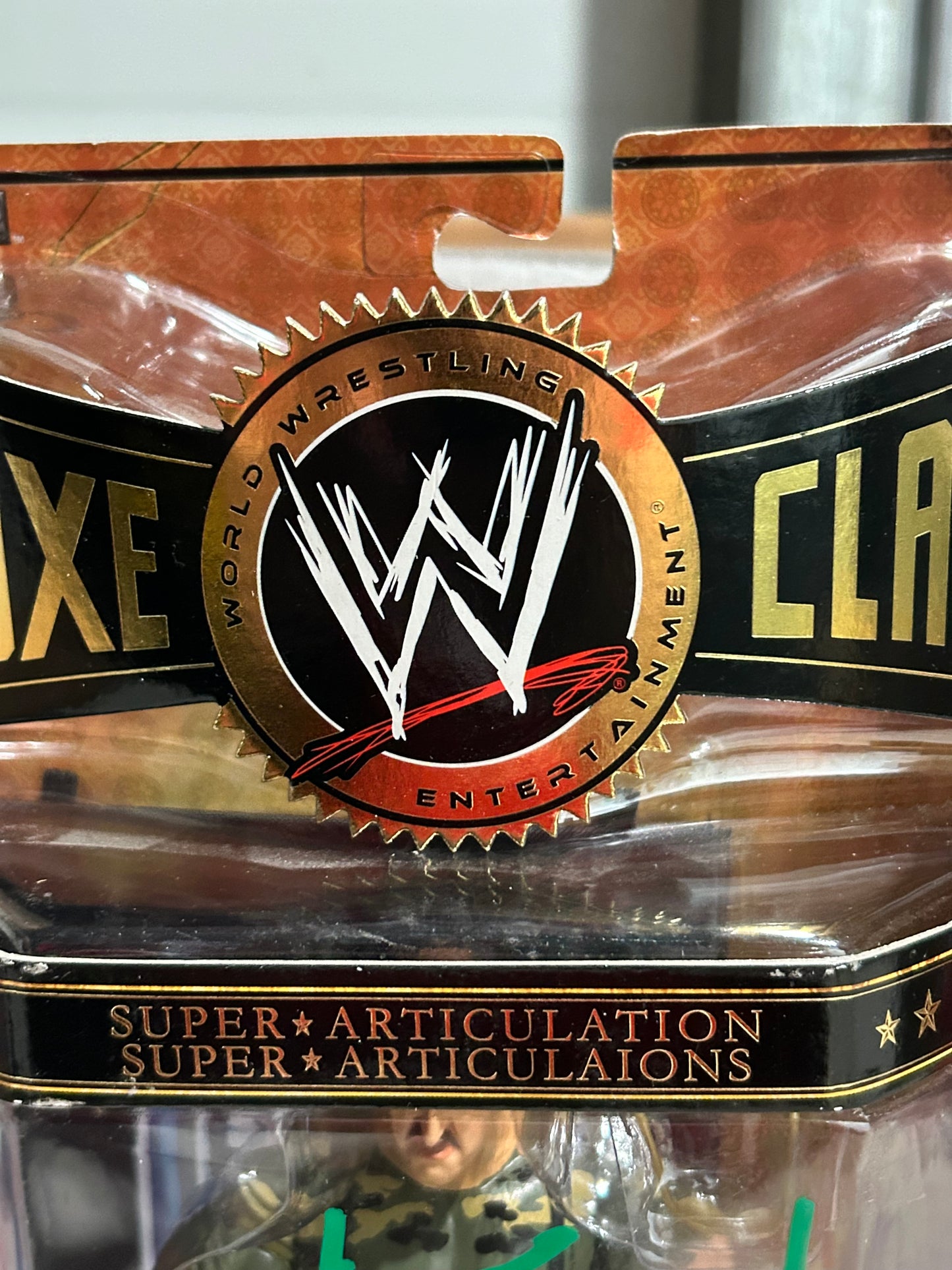 Sgt Slaughter SIGNED & Inscribed WWE Jakks Classic Superstars Classic Superstars Deluxe Action Figure (Beckett COA)