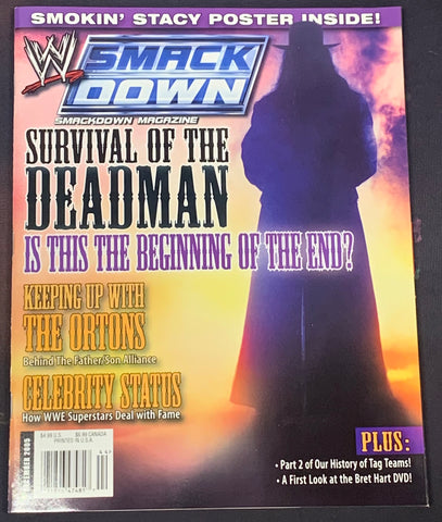 WWE Smackdown Magazine Dec. 2005 The Undertaker (Red Hot Stacy Keibler Double Sided Poster)!!!