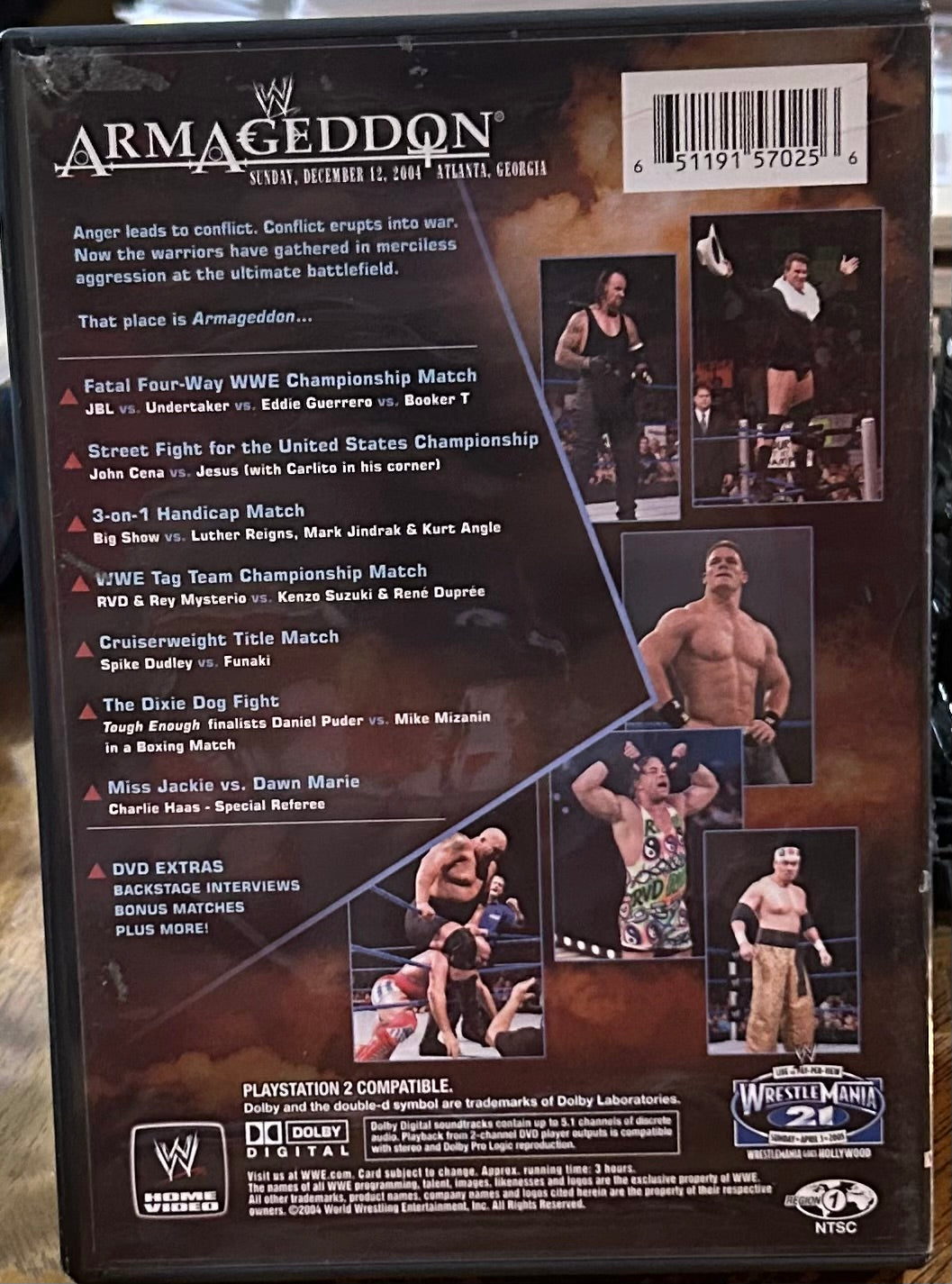 * WWE “Armageddon 2004” DVD (Undertaker, Eddie Guerrero, Cena & so much more)