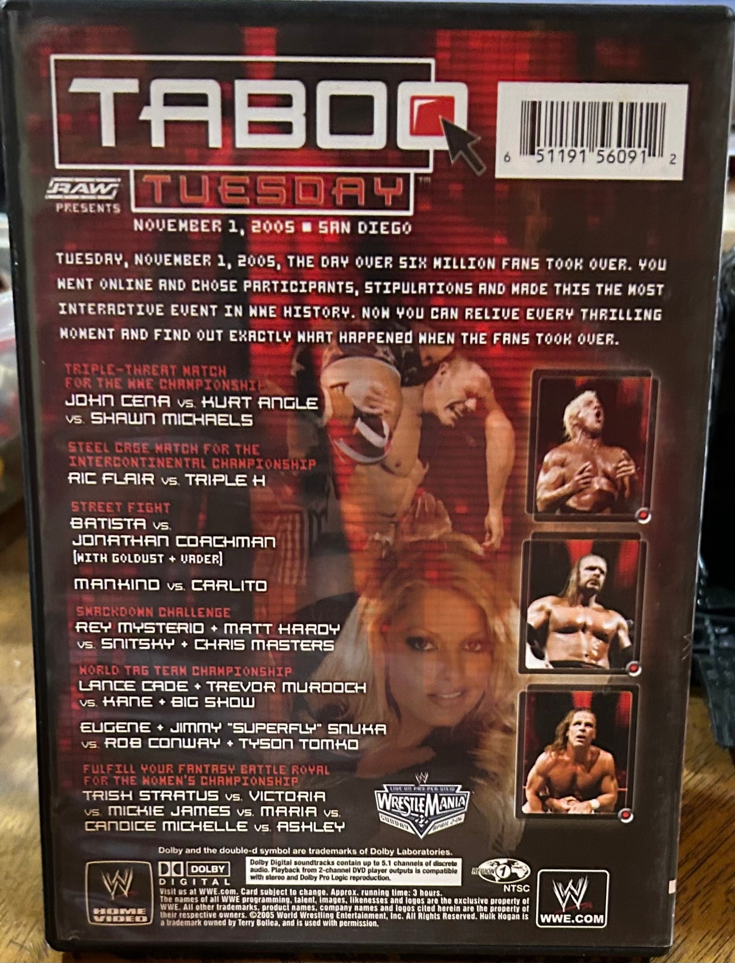 * WWE “Taboo Tuesday 2005” DVD (John Cena, HBK, Kurt Angle & so much more)
