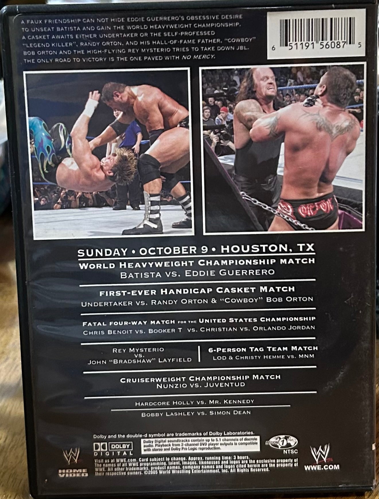 * WWE “No Mercy 2005” DVD (Eddie Guerrero, Undertaker, Benoit & so much more)