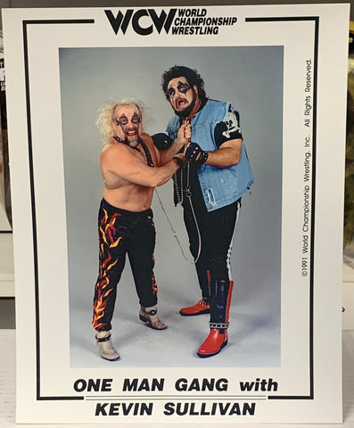 One Man Gang with Kevin Sullivan WCW 8x10 Color Photo