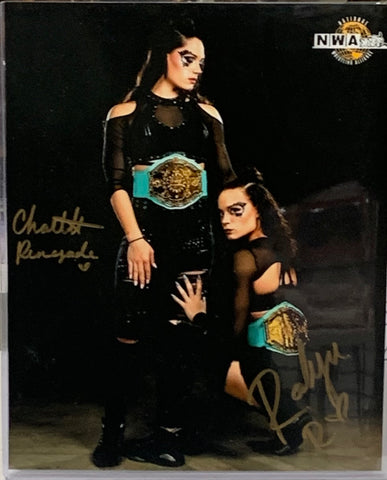 The Renegade Twins NWA ROH Dual Signed 8x10 Color Photo (Comes w/COA)