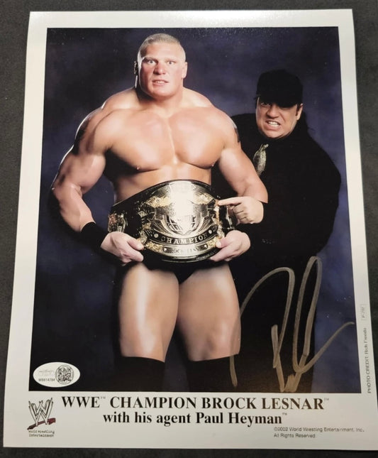 Paul Heyman Signed 8x10 Color Photo WWE ECW (JSA Authenticated)