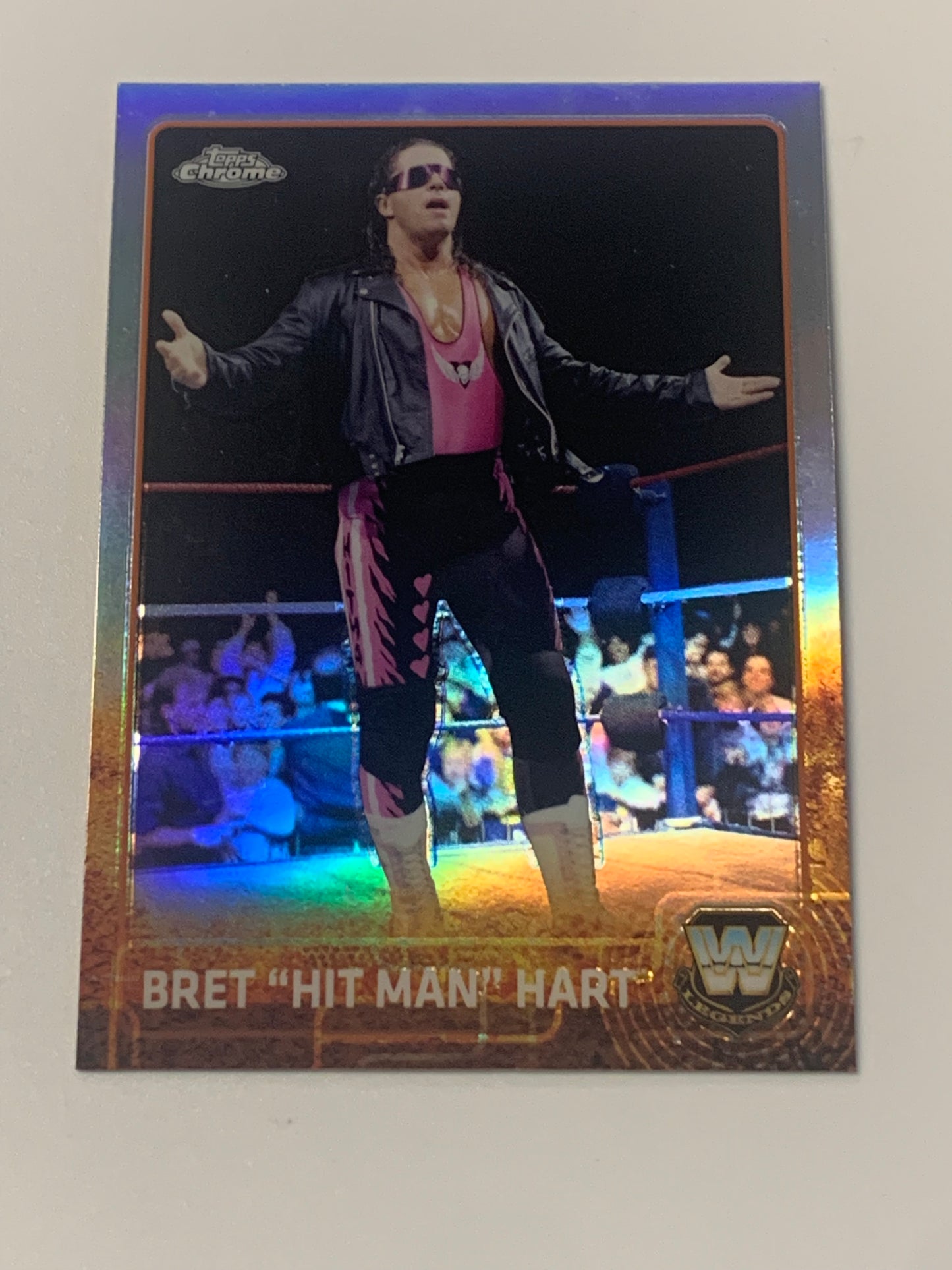 Bret Hart 2015 WWE Topps Chrome Refractor Card