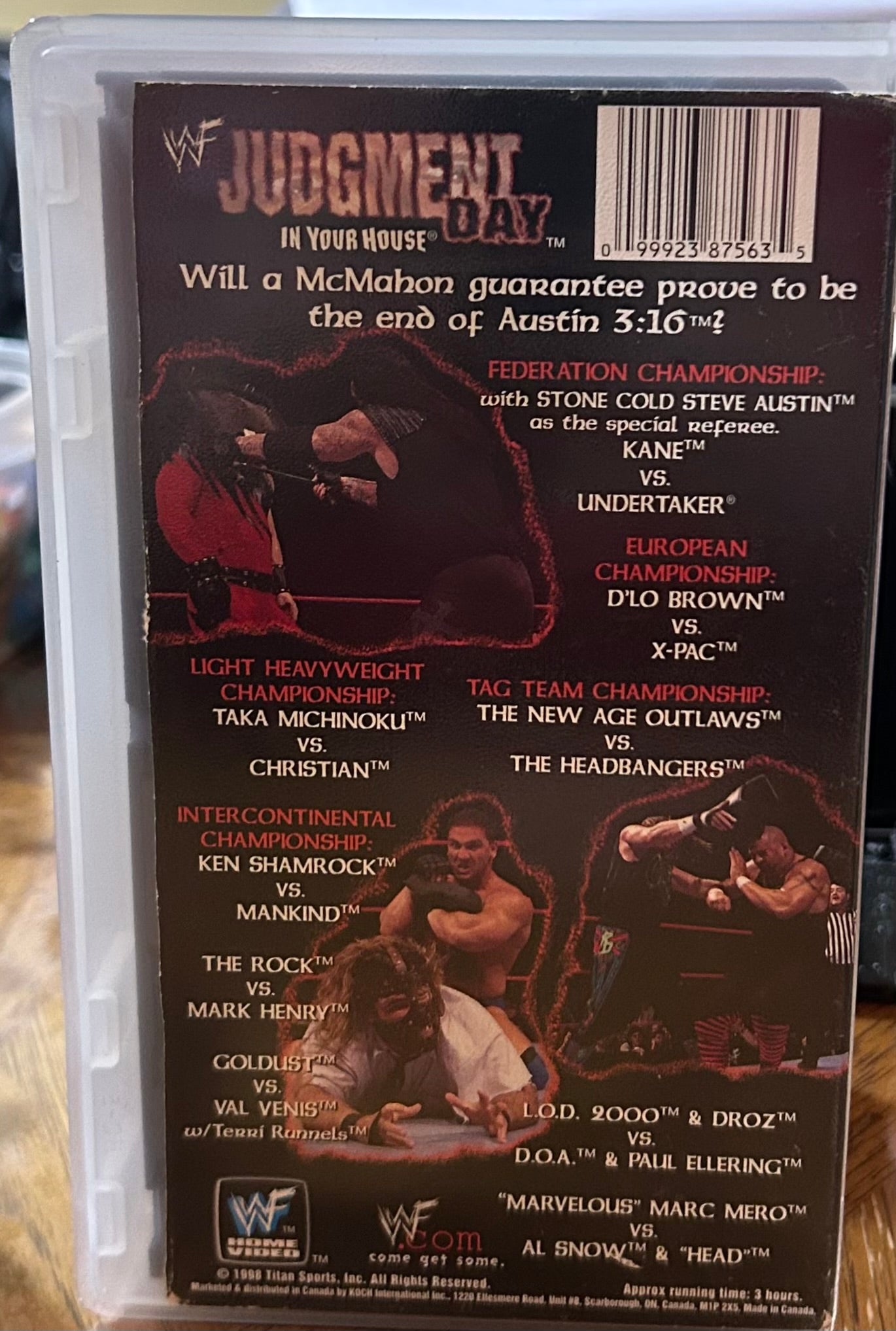 WWF WWE “In Your House, Judgement Day” Official VHS (WWE Home Video)