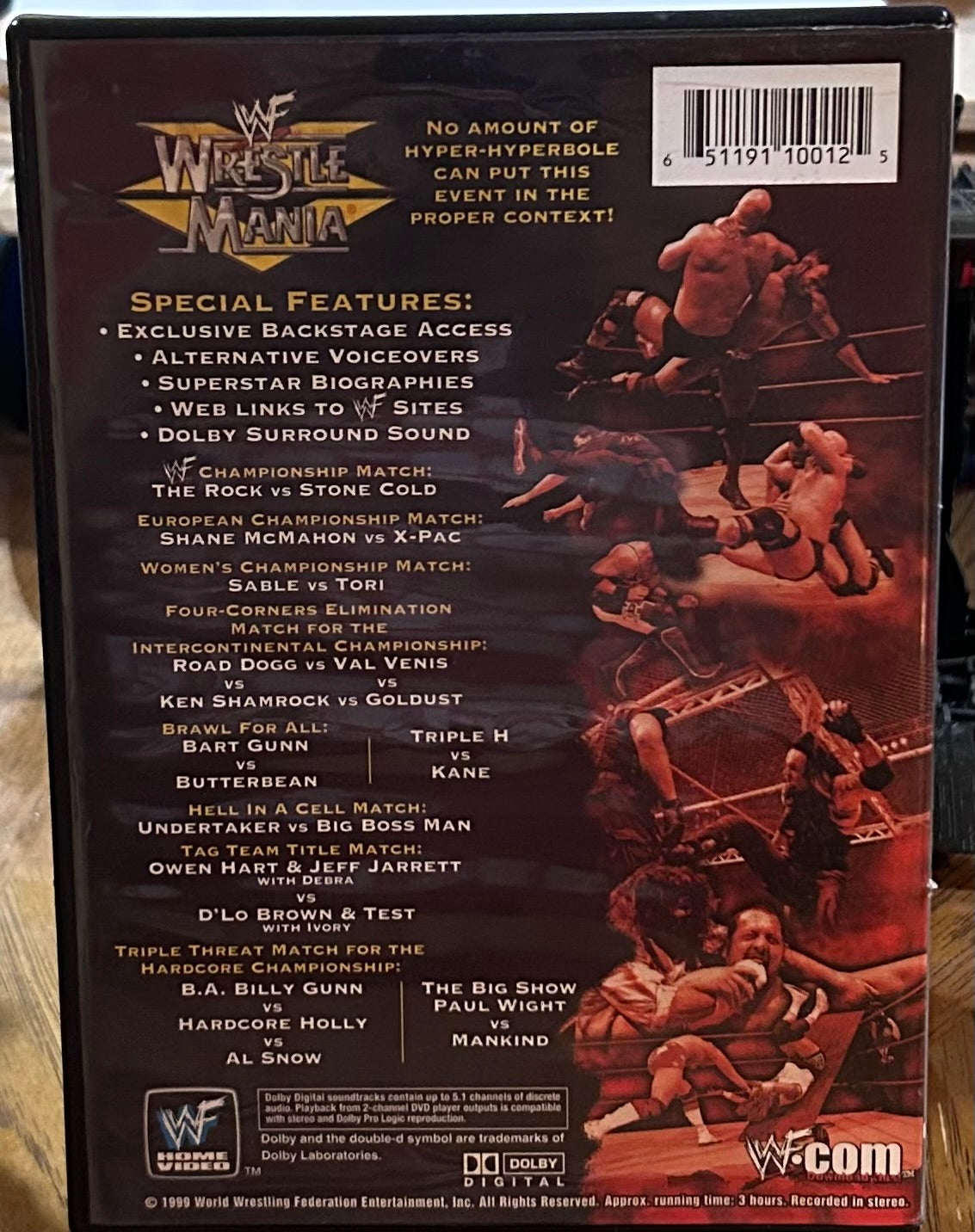 * WWE “Wrestlemania 15” DVD (Very Hard To Find)