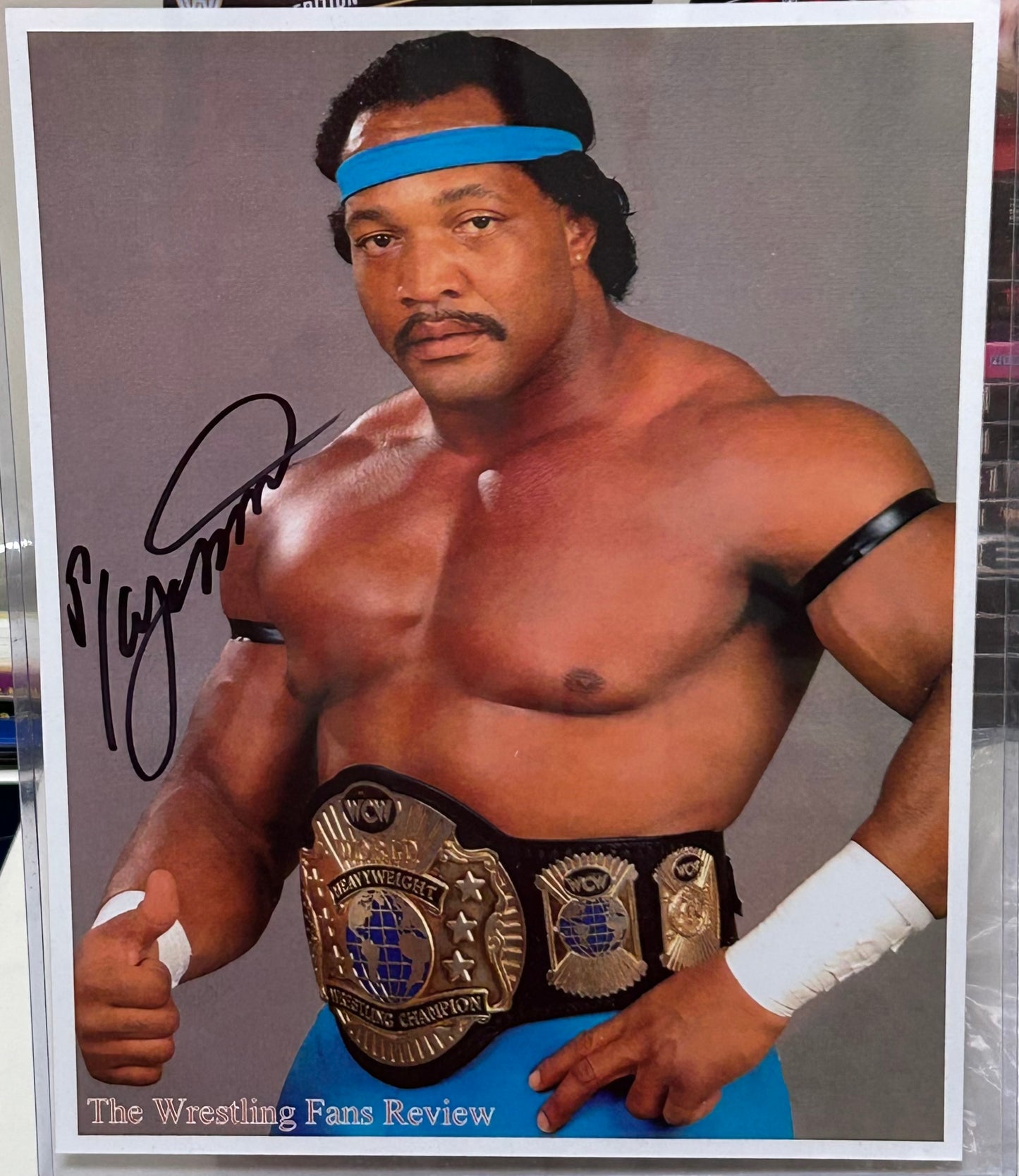 Ron Simmons Signed 8x10 Color Photo (Comes w/COA)