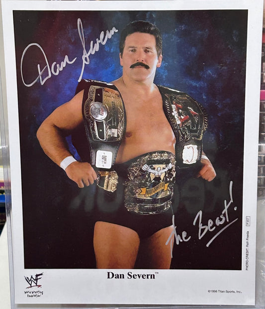 Dan Severn Signed & Inscribed 8x10 Color Photo (Comes w/COA)