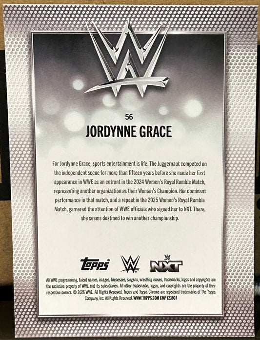 + Jordynne Grace 2026 WWE Topps Chrome Card