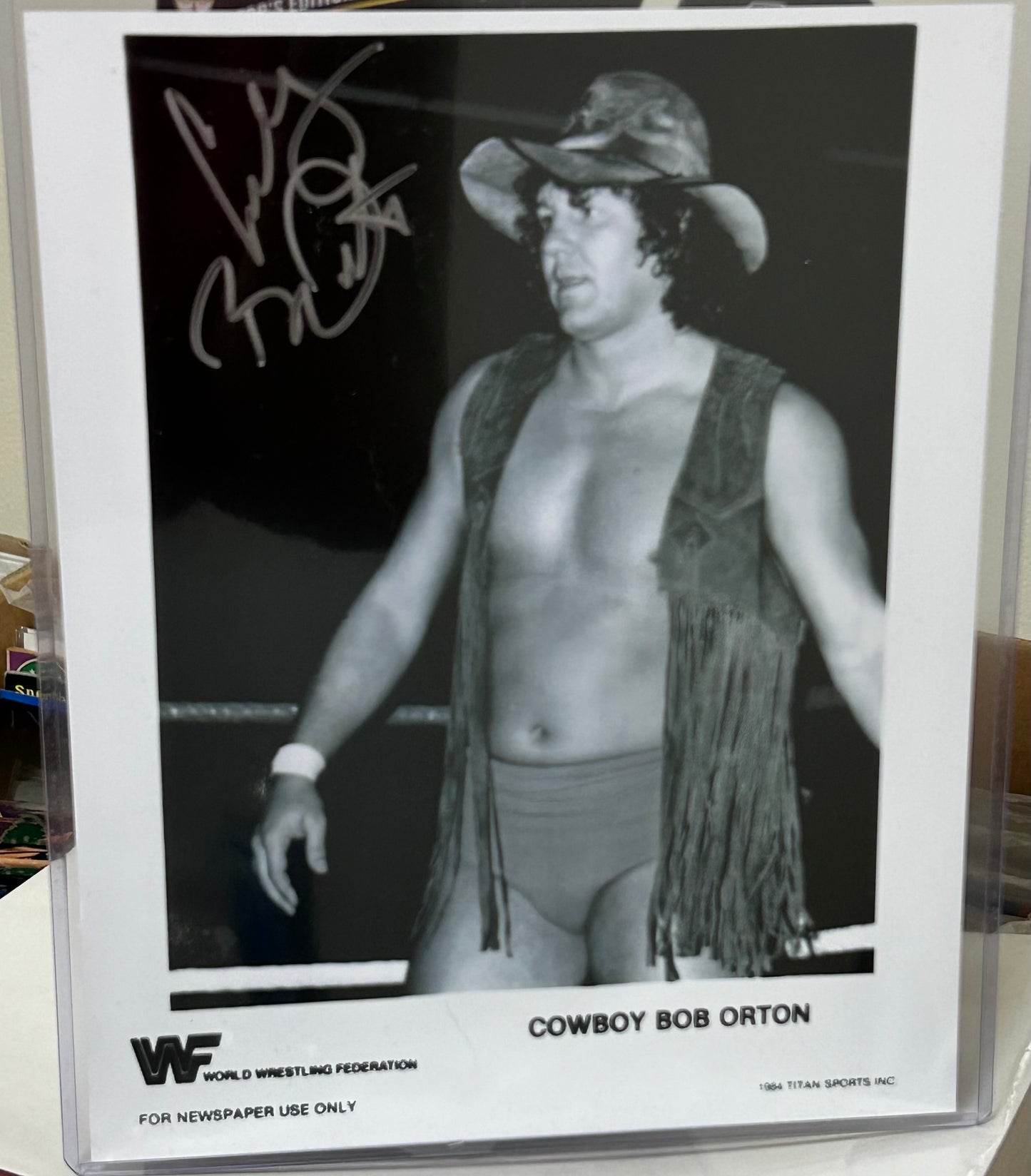 Cowboy Bob Orton Signed 8x10 Classic Photo (Comes w/COA)