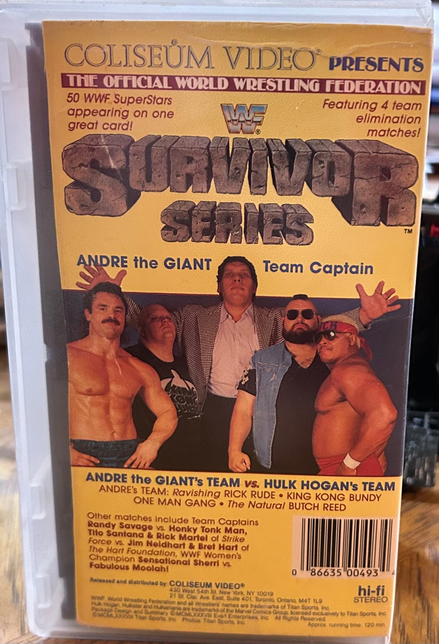 WWF WWE “Survivor Series” VHS (Coliseum Home Video) Team Andre vs Team Hogan