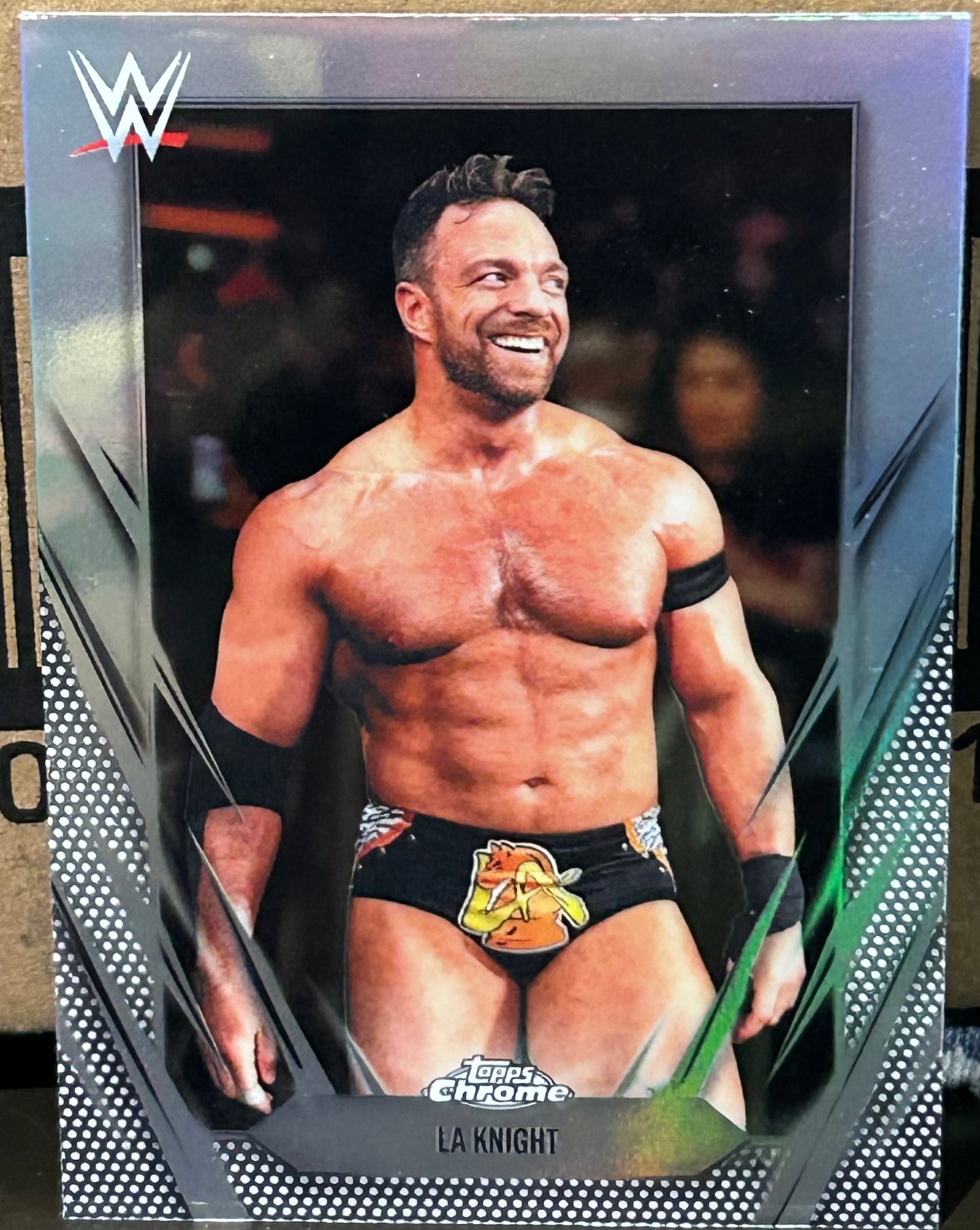 + LA Knight 2026 WWE Topps Chrome Silver REFRACTOR Card