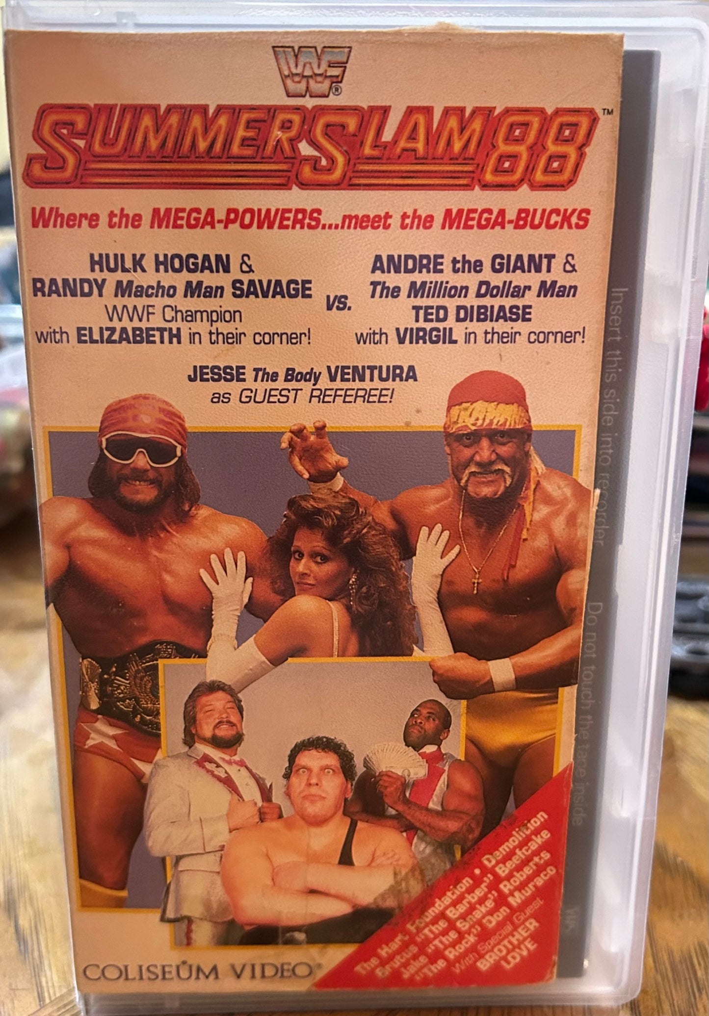 * WWF WWE “Summer Slam 1988” VHS (Coliseum Home Video) Hulk Hogan, Andre The Giant plus so much more