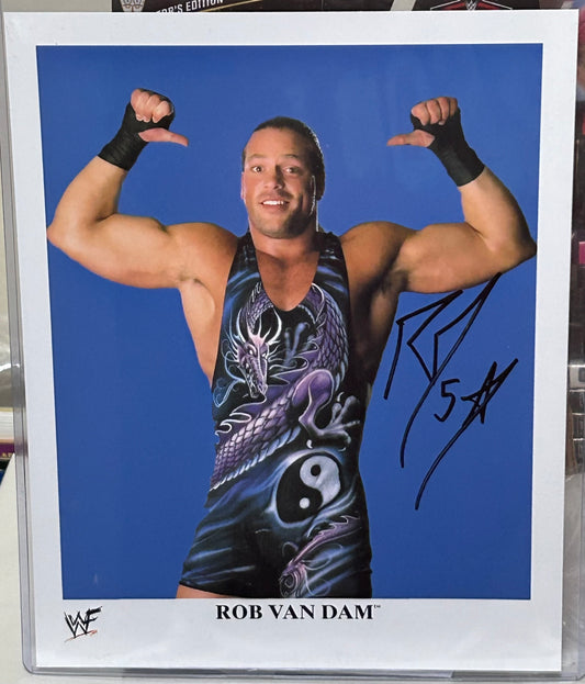 RVD Rob Van Dam Signed 8x10 Color Photo (Comes w/COA)