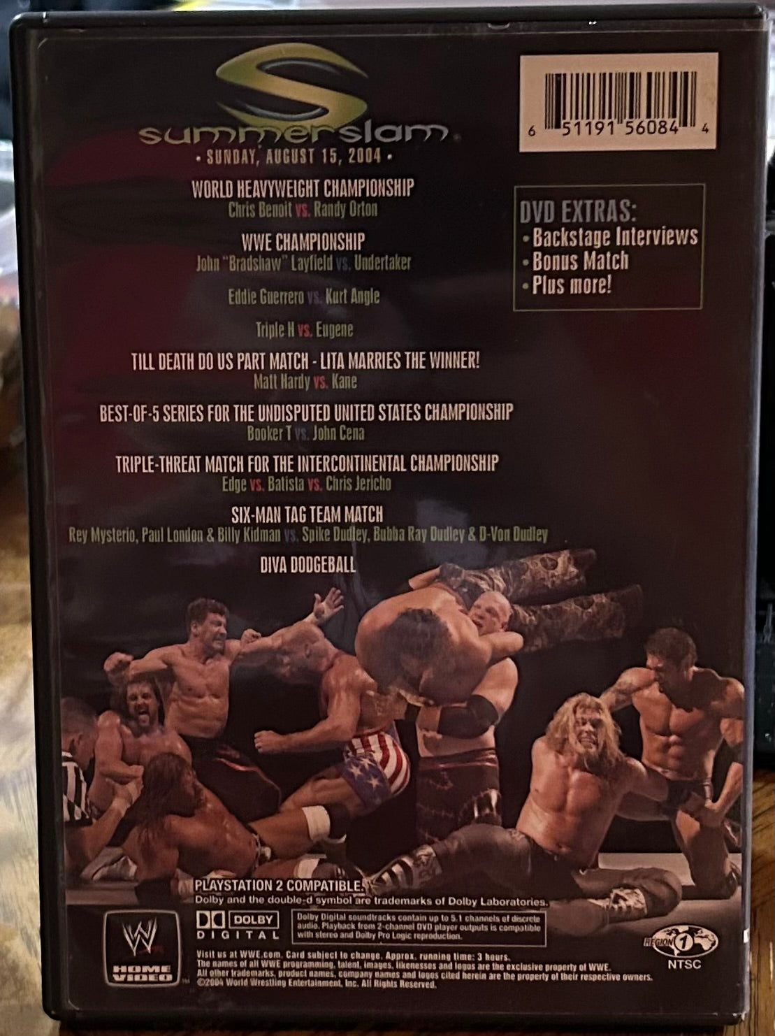 * WWE “Summer Slam 2004” DVD (Chris Benoit, Undertaker, Angle & so much more)