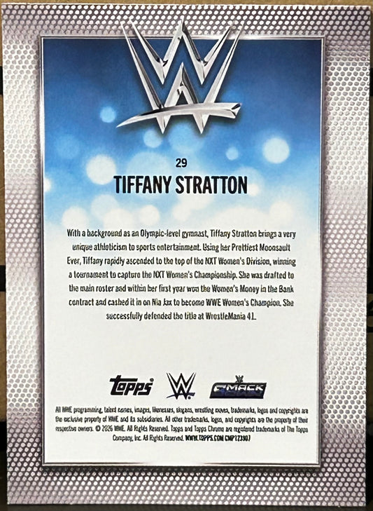 + Tiffany Stratton 2026 WWE Topps Chrome Card