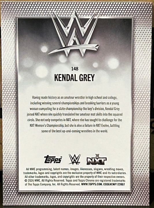+  Kendal Grey 2026 WWE Topps Chrome Card