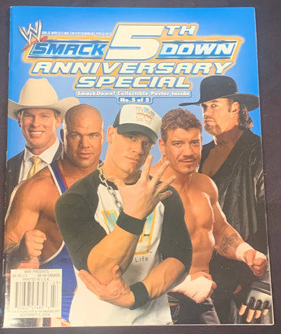 WWE Smackdown 5th Year Ann. Special Magazine #5 of 5 (John Cena Poster Inside)!!!