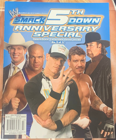 WWE Smackdown 5th Year Ann. Special Magazine #3 of 5 (Torrie Wilson Poster Inside)!!!