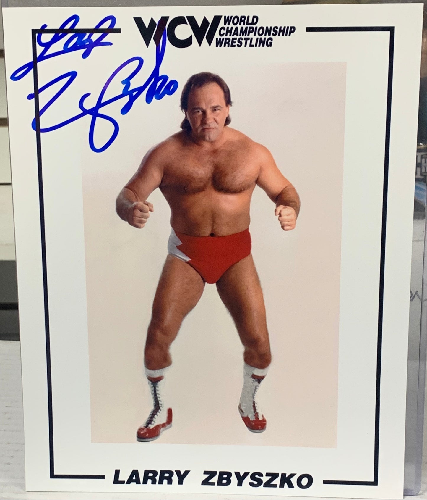 Larry Zbyszko Signed 8x10 Color Photo (Comes w/COA)
