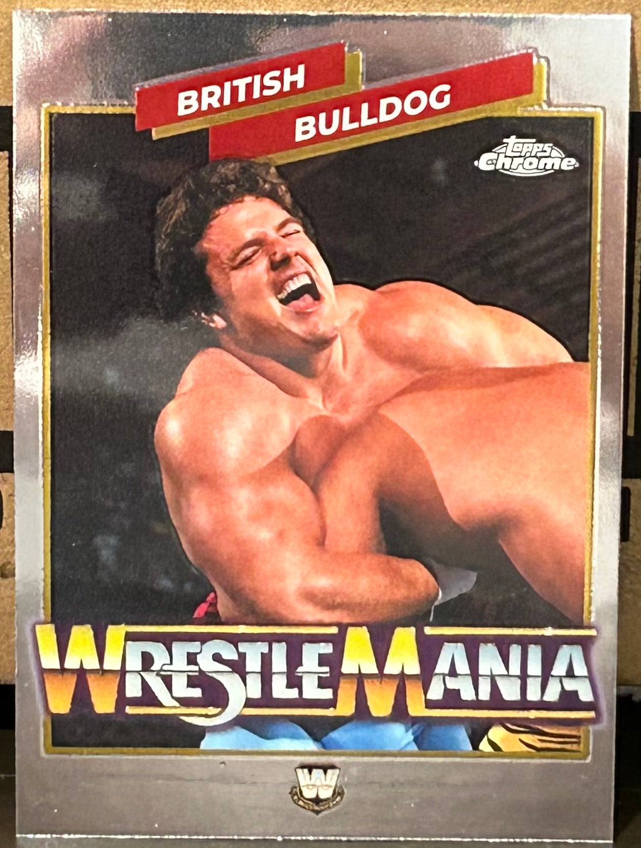 + British Bulldog 2026 WWE Topps Chrome “Wrestlemania” Insert Card