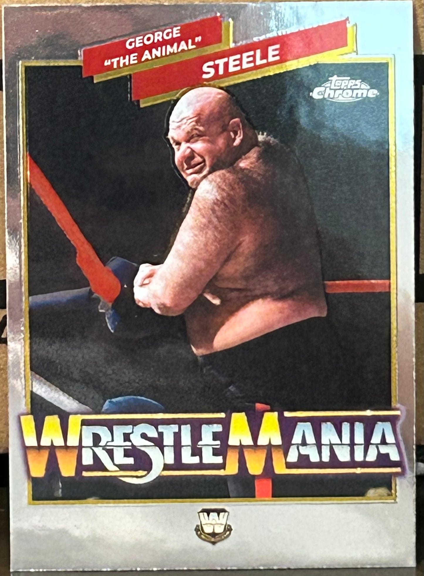 + George “The Animal” Steele 2026 WWE Topps Chrome “Wrestlemania” Insert Card