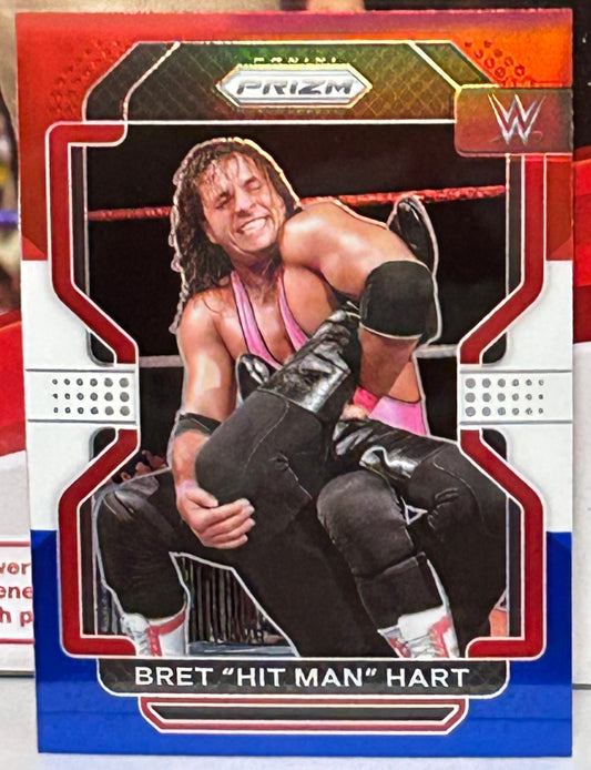 Bret Hart 2022 WWE Panini Prizm Tri-Color Card