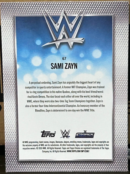 + Sami Zayn 2026 WWE Topps Chrome Card