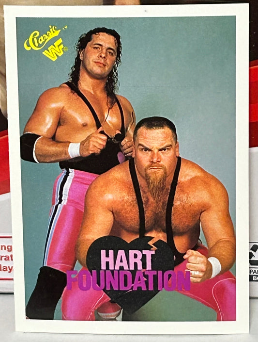 Hart Foundation 1990 WWF WWE Classic Card