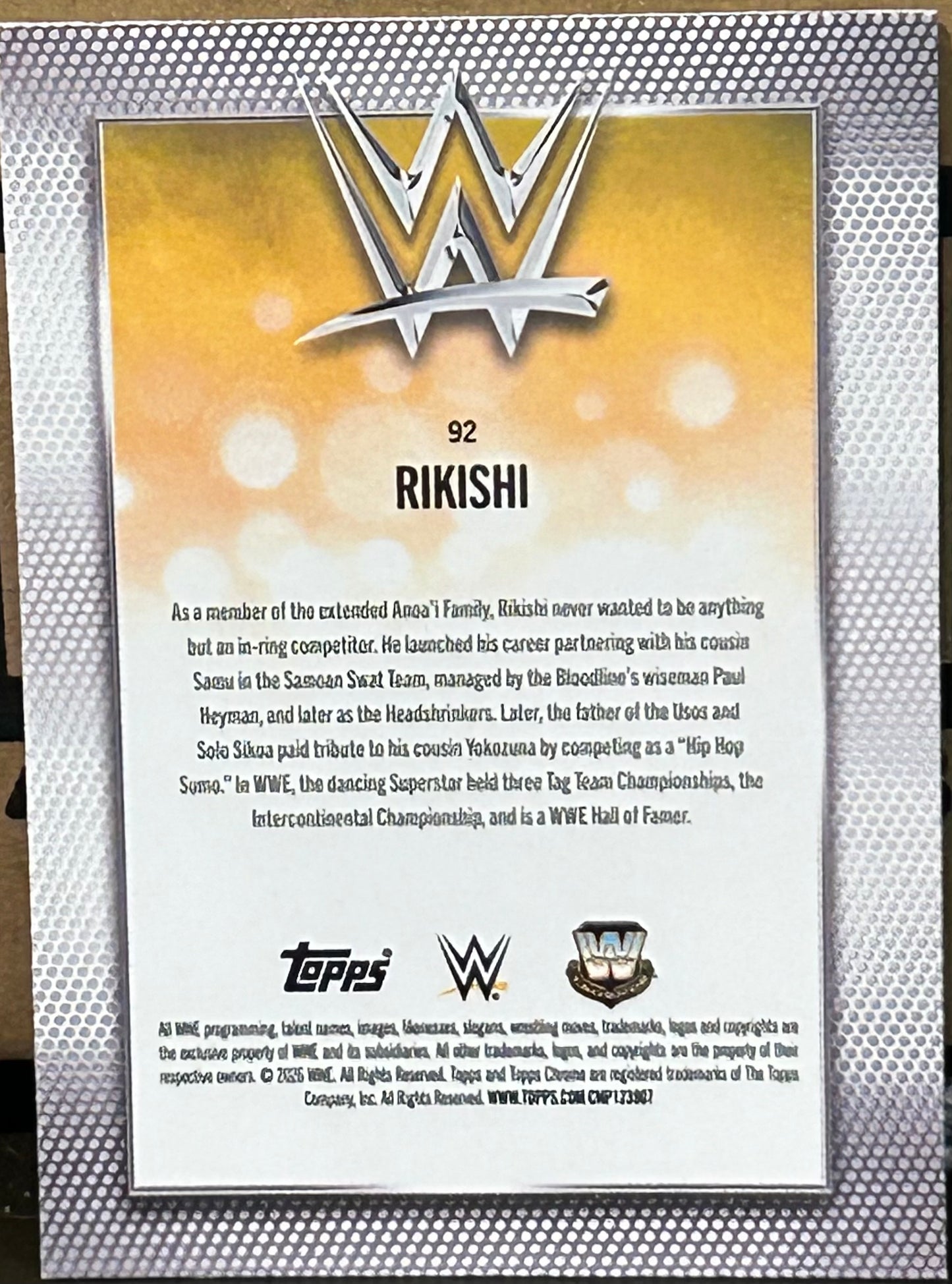 + Rikishi 2026 WWE Topps Chrome Card