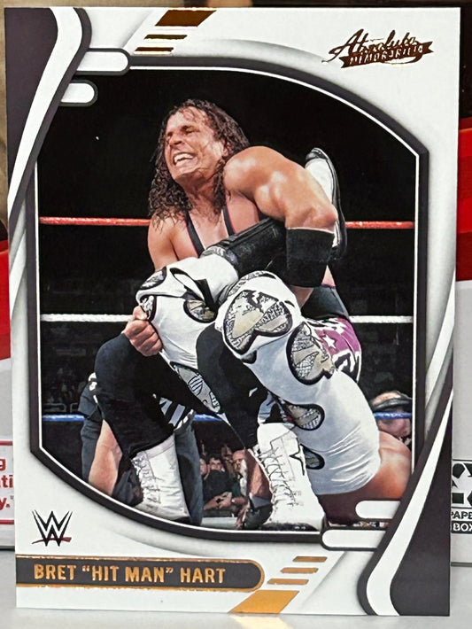 Bret “The Hitman” Hart 2022 WWE Panini Chronicles Absolute Bronze Parallel Card