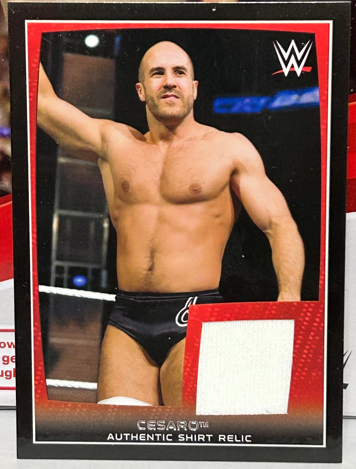 Cesaro 2015 WWE Topps Authentic Event-Worn Shirt Relic Card