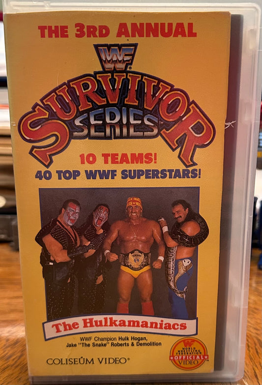 WWF WWE “3rd Annual Survivor Series” VHS (Coliseum Home Video)