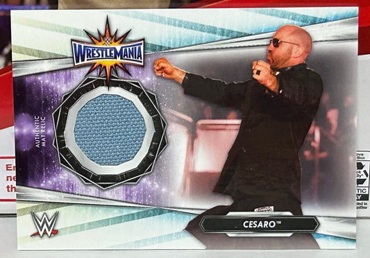 Cesaro 2021 WWE Topps “Wrestlemania 33 Event-Used Mat Relic” Card
