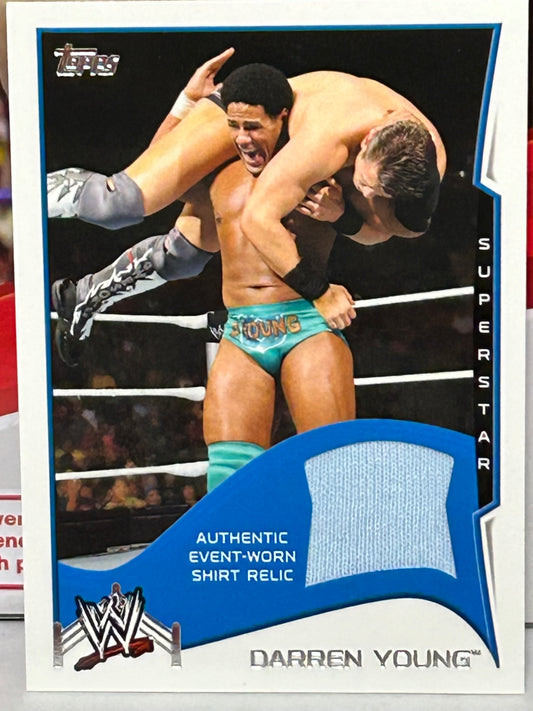 Darren Young 2014 WWE Topps Authentic Event-Worn Shirt Relic