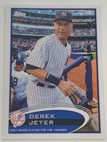 Derek Jeter 2012 Topps Checklist Card NY Yankees