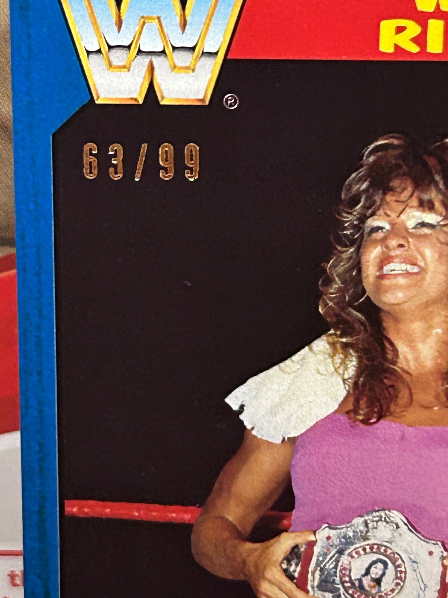 Wendi Richter 2017 WWE Topps Heritage Blue Parallel #/99 (Only 99 Made)