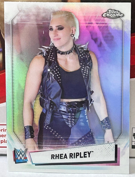 Rhea Ripley 2021 WWE Topps Chrome REFRACTOR Card