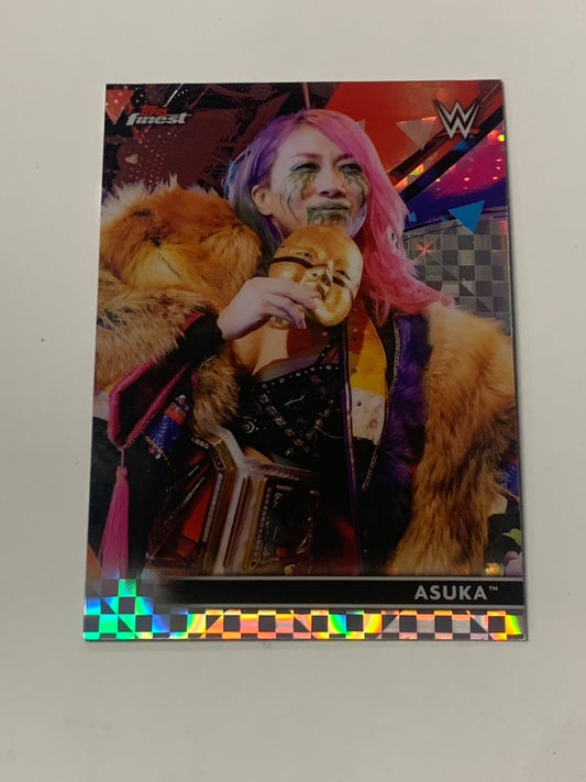 Asuka 2021 WWE Topps Finest X-Fractor Card