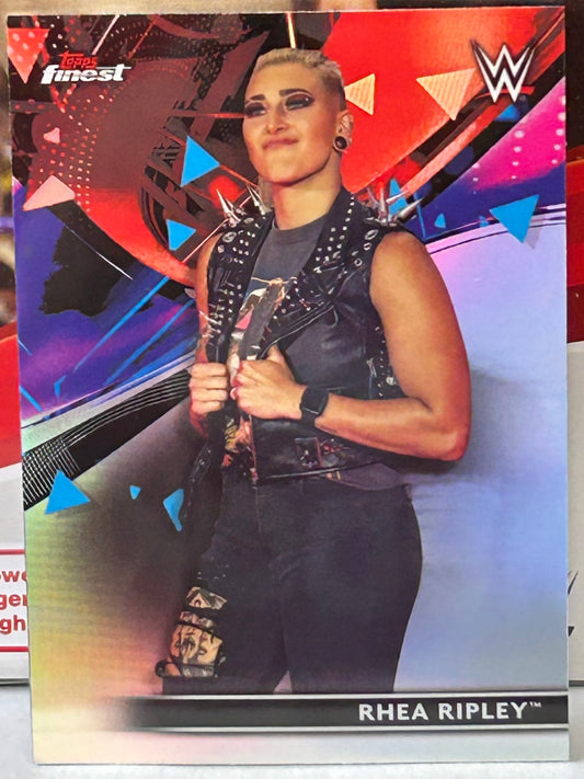 Rhea Ripley 2021 WWE Topps Finest REFRACTOR Card