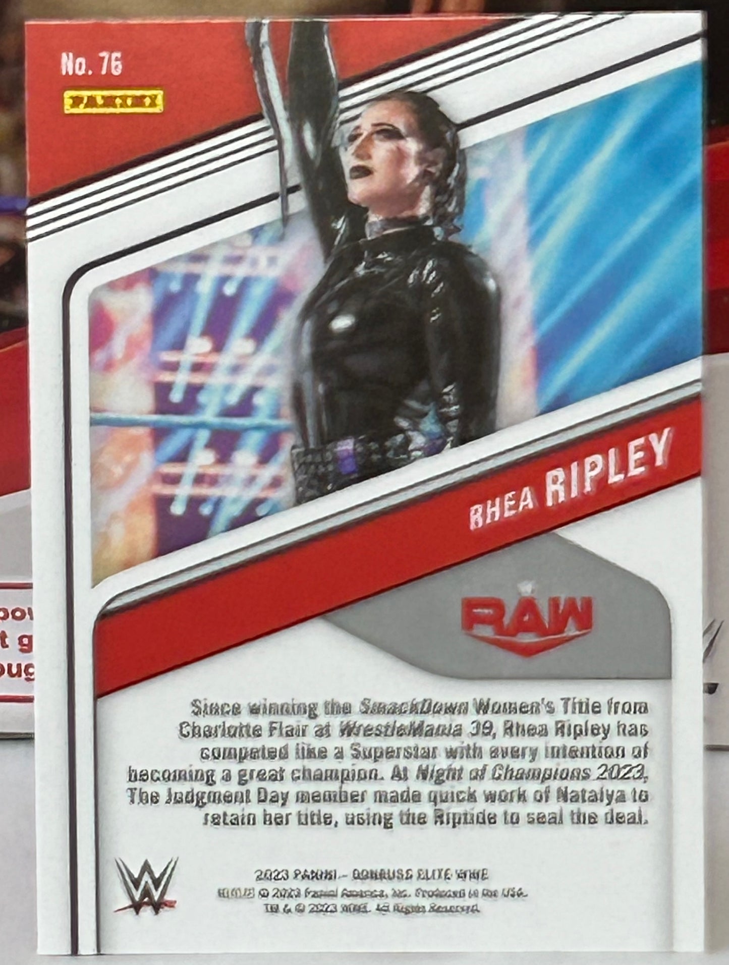 Rhea Ripley 2023 WWE Panini Donruss Elite PINK Parallel Card