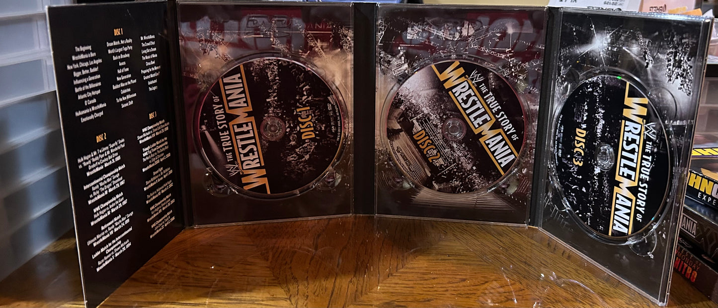 * WWE “The True Story of Wrestlemania” DVD (3-Disc set)