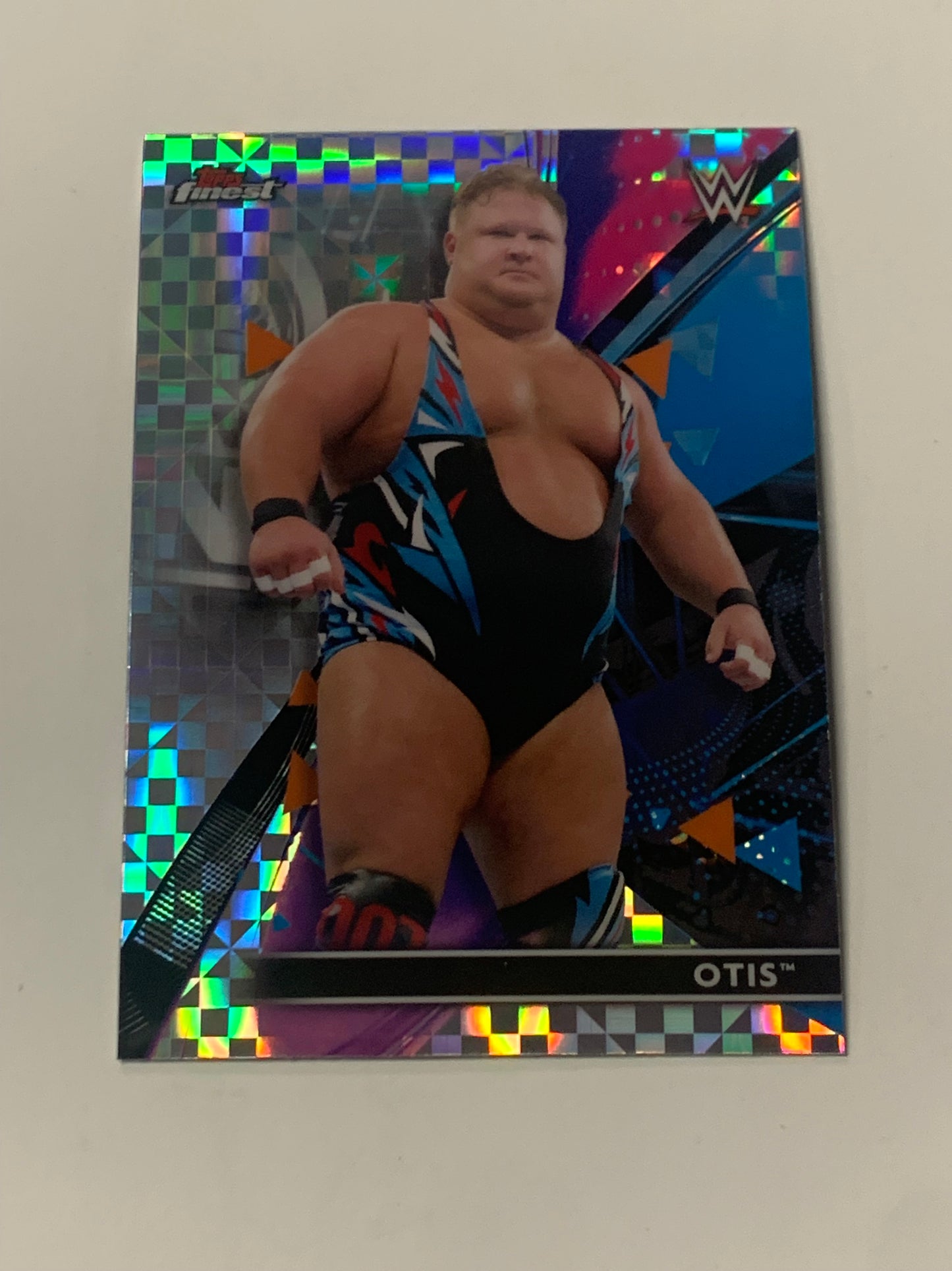 Otis 2021 WWE Topps Finest X-Fractor Card