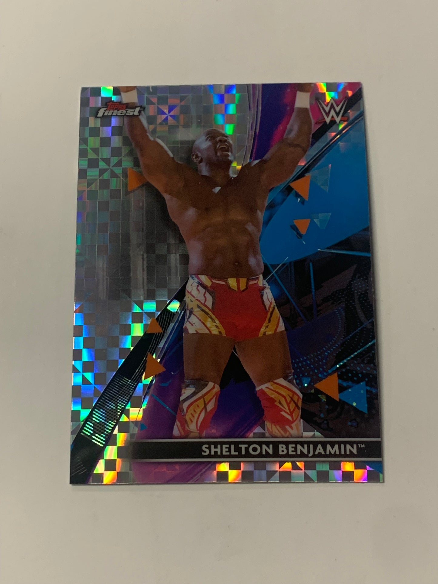 Shelton Benjamin 2021 WWE Topps Finest X-Fractor Card