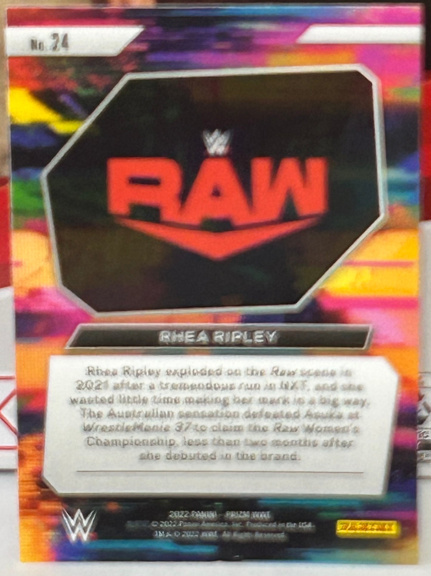 Rhea Ripley 2022 WWE Panini Prizm “Next Level” Insert Card
