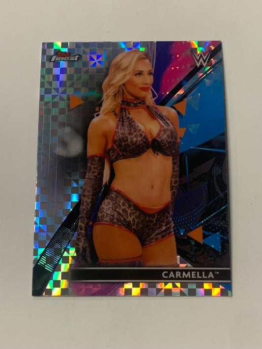 Carmella 2021 WWE Topps Finest X-Fractor Card