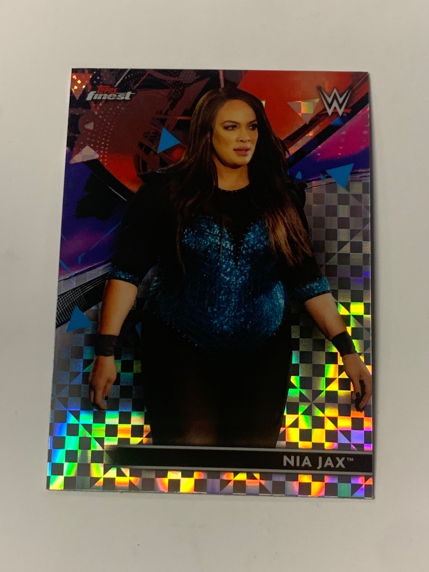 Nia Jax 2021 WWE Topps Finest X-Fractor Card