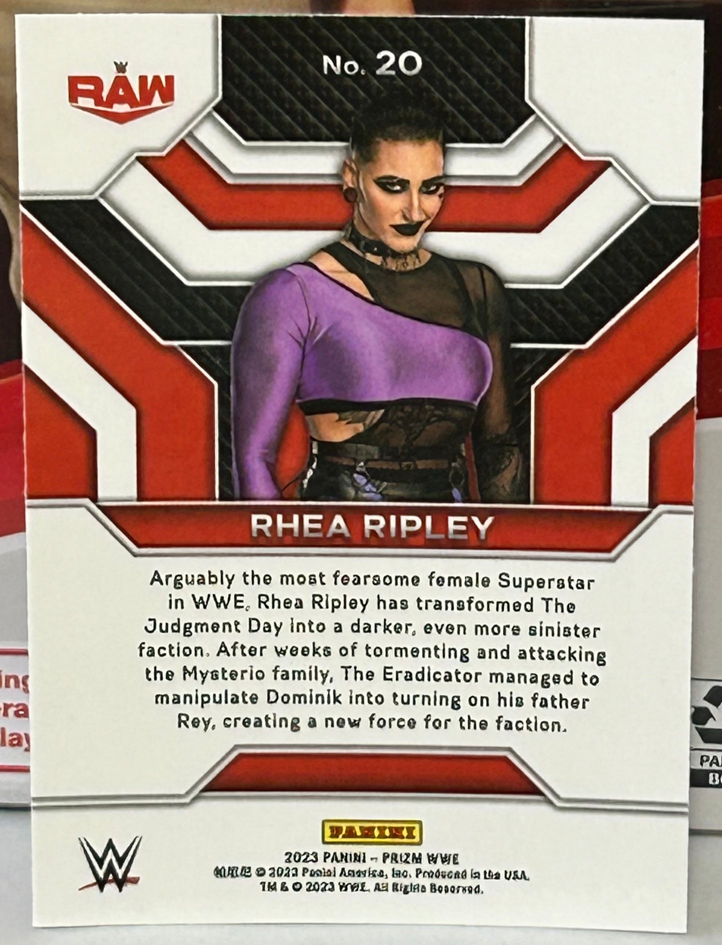 Rhea Ripley 2023 WWE Panini Prizm “Top Tier” Insert Card