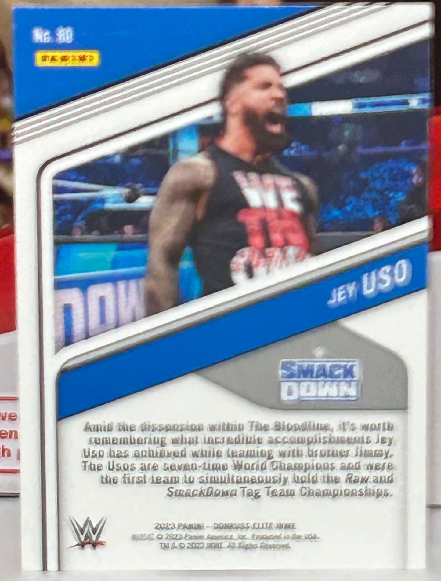 Jey Uso 2023 WWE Panini Donruss Elite PINK Parallel Card YEET